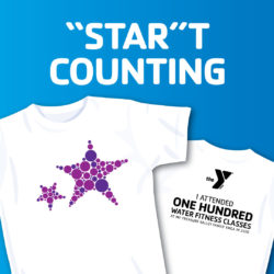Attend 100 Water Fitness classes and win a t-shirt