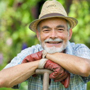 Senior Man Smiling at Camera